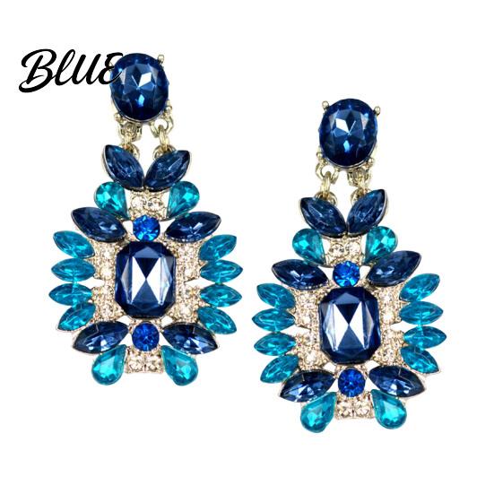 Long-lasting Shine Earrings 1 Pair Drop for Women Geometric Exaggerated