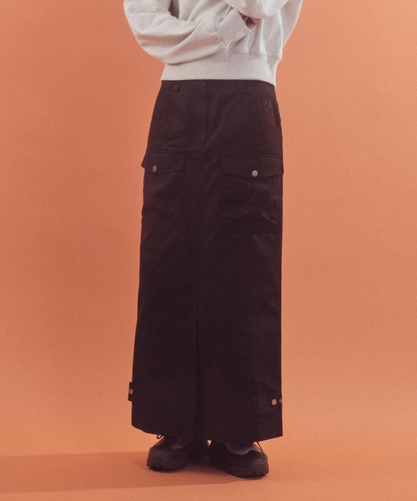 Mayol Utility Out-Pocket Long Skirt_Black
