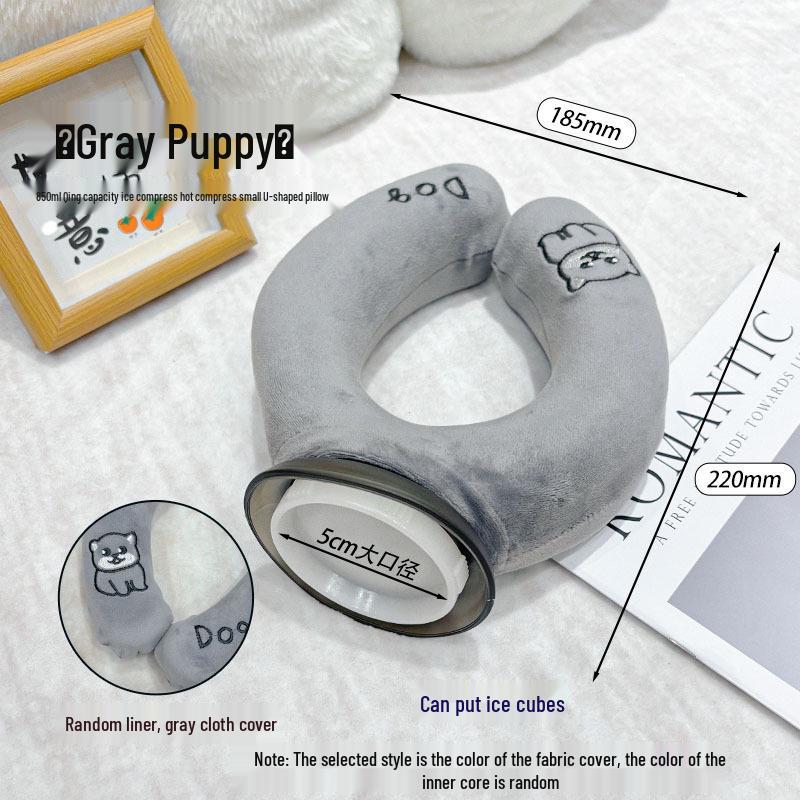 Doppelverwendbare U-förmige Nackenstütze: Heiß-/Kaltwasserflasche & Eisbeutel für Ganzjahreskomfort