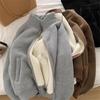Damen Herbst Winter Vintage Reißverschluss Uni Langarm Stehkragen Jacke Mantel Street Lässig Mode Oberbekleidung Dame Sweatshirt