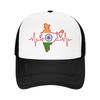 Heartbeat Of India Tricolor Map Pulse Art  Casual Sun Hats For Women Unisex Spring  Outdoor Sports Baseball Cap Vintage Hats