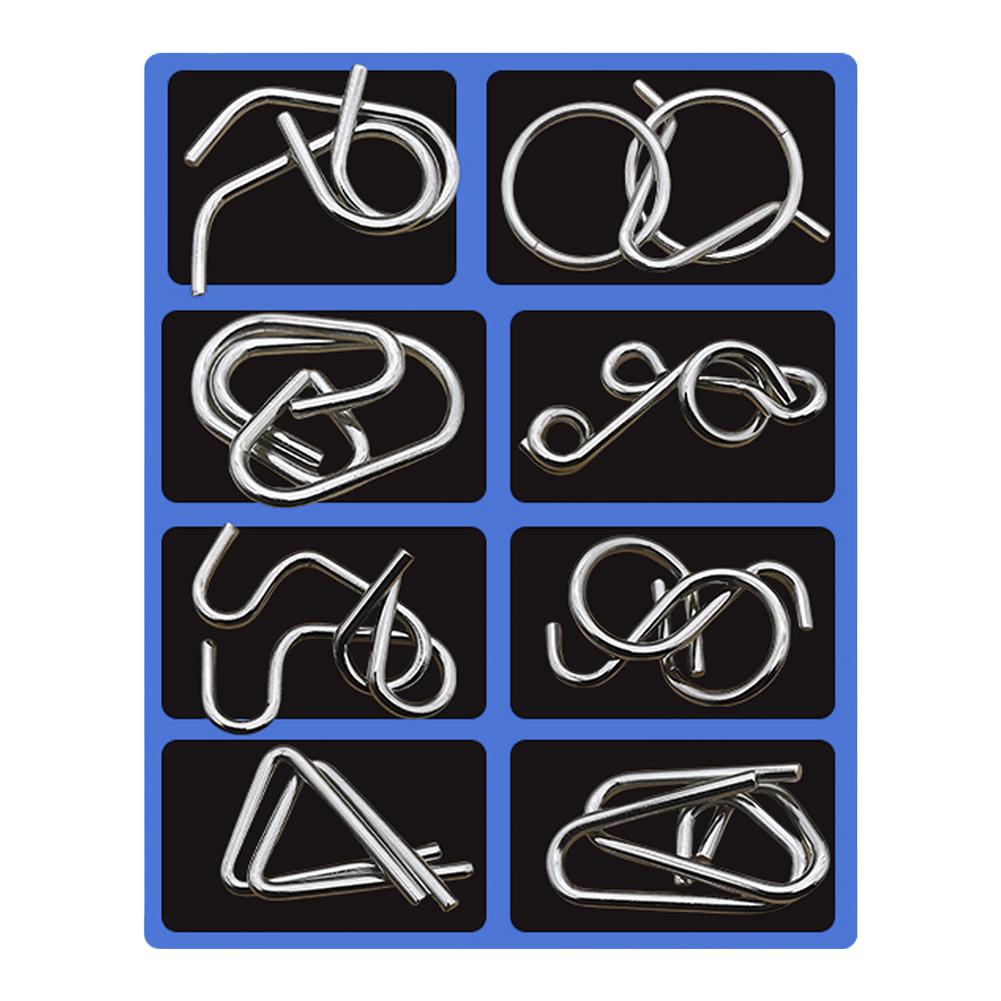 Metal Montessori Puzzle Wire Mind Brain Teaser Puzzles Children Adults Interactive Game IQ Mind Brain Teaser Puzzles
