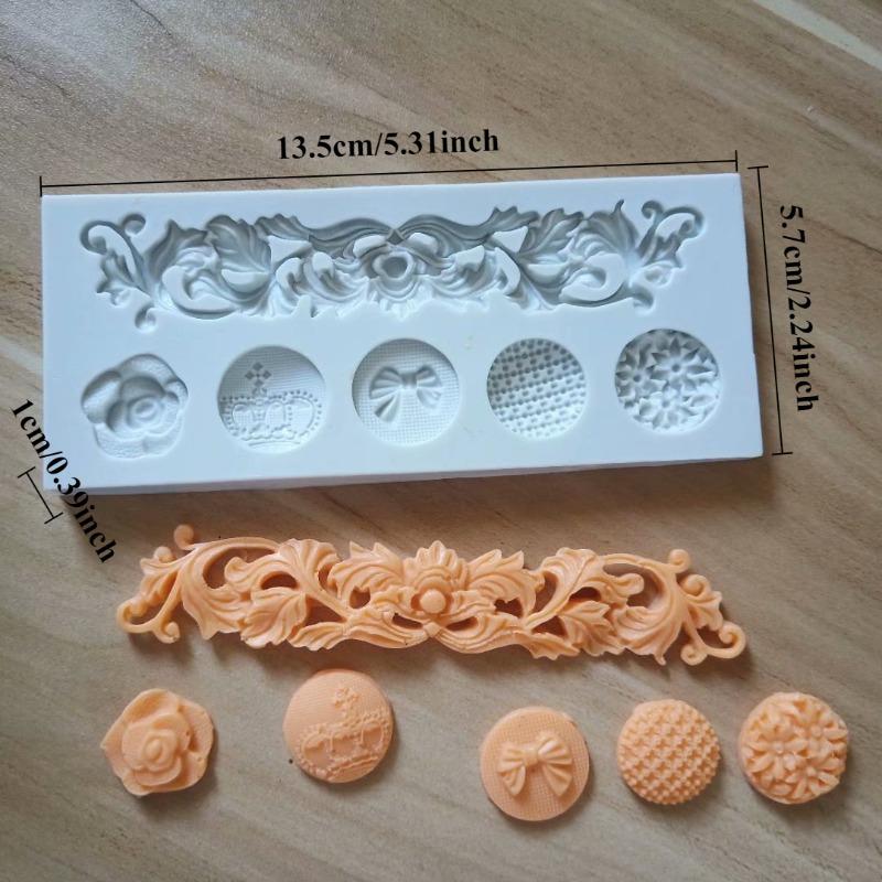 Embossed Twist Rope Modeling Silicone Mold Braided Pattern Cake Rim Decoration DIY Cake Baking Tool Strip Lace Decoration Molds