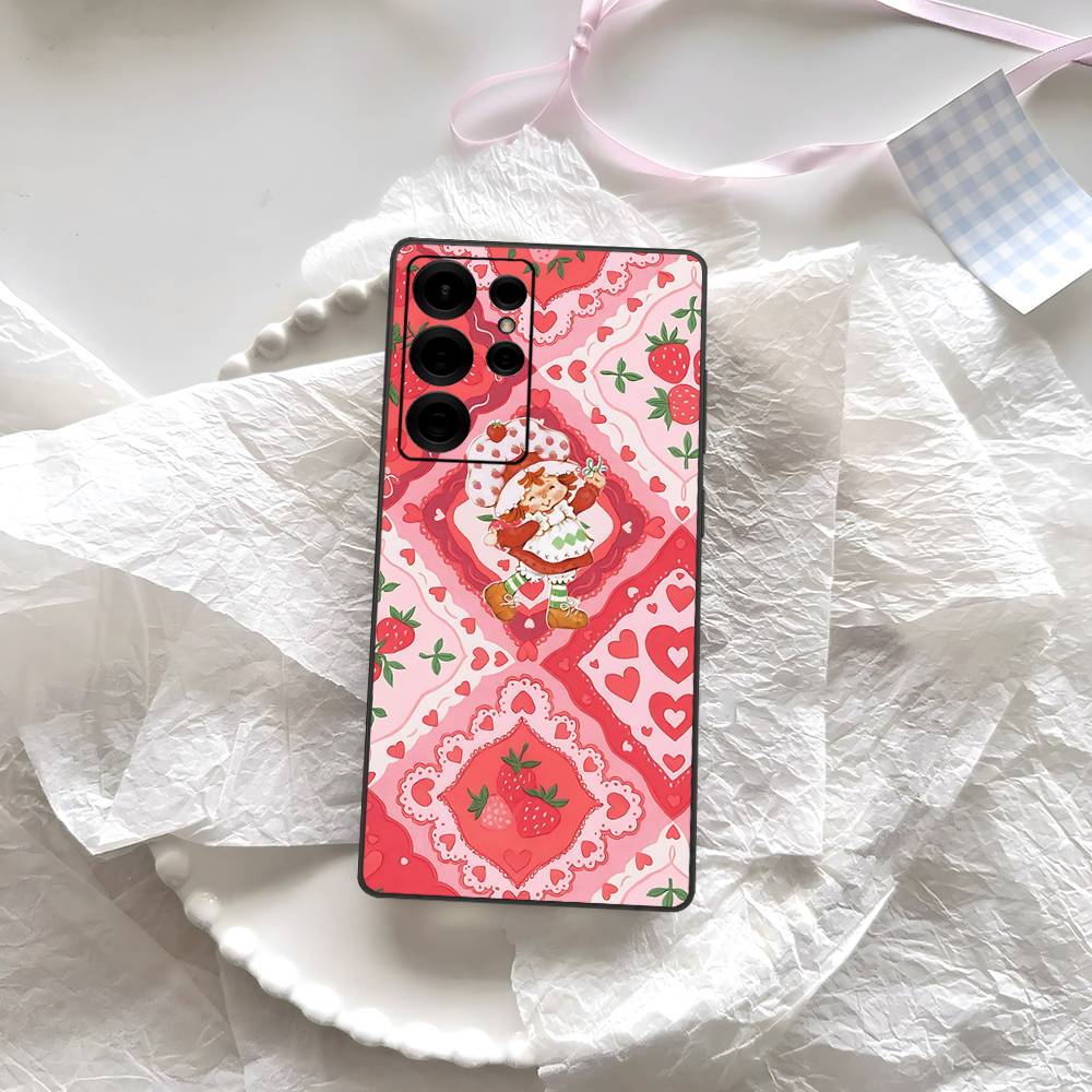 S-Strawberry-shortcake Girl Phone Case For Samsung S 24 Fe 25 Ultra Plus 20 Lite 21 30 22 23 24 22 Ultra 5G Fundas