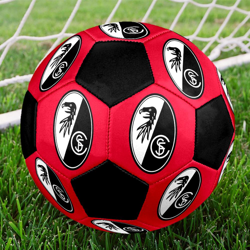 SC Freiburg Indoor Soccer Ball Colorful Machine Stitched PVC Size 5 Team Training Competition Ready Durable High-Bounce Cool Sports Gift