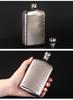 Kompakte Mini-Taschenflasche aus reinem Titan mit kugelförmigem Deckel – Tragbares Outdoor-Alkohol-Set