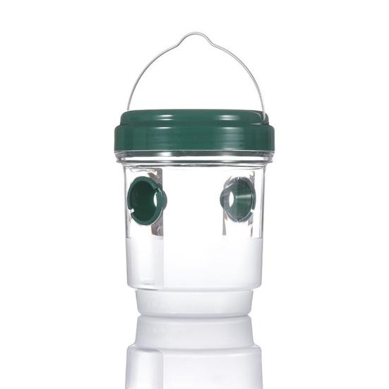 Hanging Wasp Trap Reusable Fruit Fly Trap Eco-friendly Detachable Plastic Hornet Trap with Two Entrances for Garden Orchard Effective Insect Control