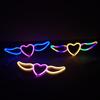 Flying Heart Neon Light Wings Design Kreativ form USB/batteridrevet neonskilt LED-lampe Festdekorasjon