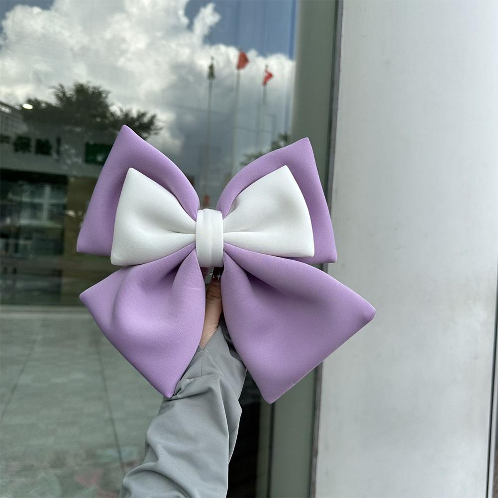Dual-color Bow Motorcycle Helmet Decoration Electric Bike Helmet Accessories for Car Body Decoration Bowknot For Girl Women