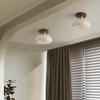Light Luxury Walnut Brass Chinese Ceiling Lamp