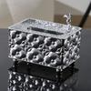 Jacquard Taschentuchbox Organizer Serviettenetui Leichter Luxus Wohnzimmer Schlafzimmer Couchtisch Taschentuch Aufbewahrungsbox Papierhalter