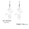 Skyrim Unalome Lotus Flower Dangle Earrings Stainless Steel Yoga Buddhism Pendant Drop Earring Spiritual Jewelry Gift for Women