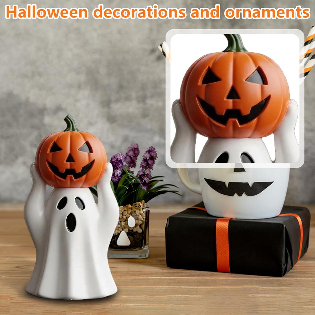SpookyGhost With Pumpkin StatuePLA Material Ofghost With Pumpkin Statue