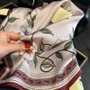 New Hangzhou Silk Scarf for Women Fashion Floral Print 100% Silk Lightweight 53CM Square Scarf Bags Scarfs Festival Gift