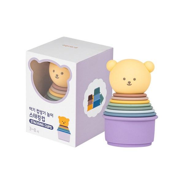 Baby Play Stacking Cup Cup Stacking, Mixed Colors, 1 Piece, Korean Baby Products