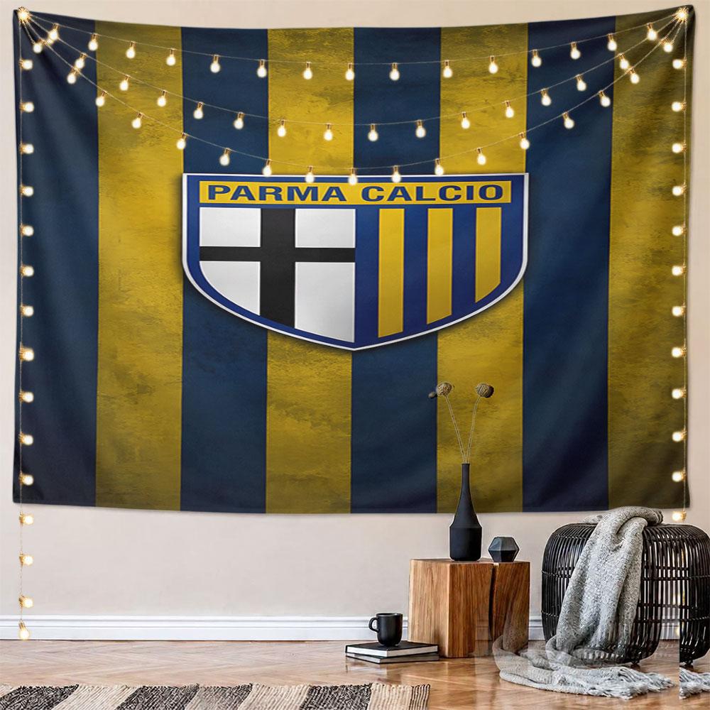 Parma Calcio Team Logo Banner Pattern Wall Hanging Tapestry Decorative Tapestry Home Decor for Bedroom and Living Room