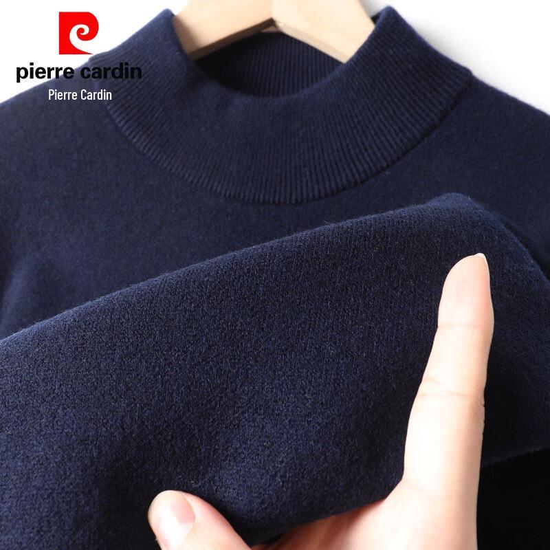 Pierre Cardin Men's Heavyweight 100% Wool Mock Neck Sweater