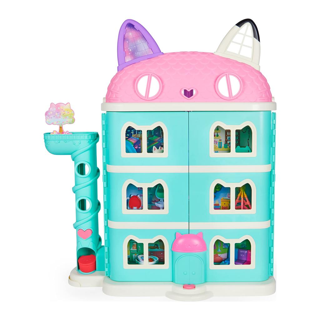 Domeček pro panenky Purrfect 2 8 3 2 s pro děti od 3 let a hračka (Gabbyin domeček pro panenky) Gabby's Dollhouse, figurky, nábytek, doplňky, balíčky, zvuk, nahoru,