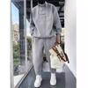 Men's Sportswear Suit Jacket + Pants 2 Piece Fitness Clothing Suit
