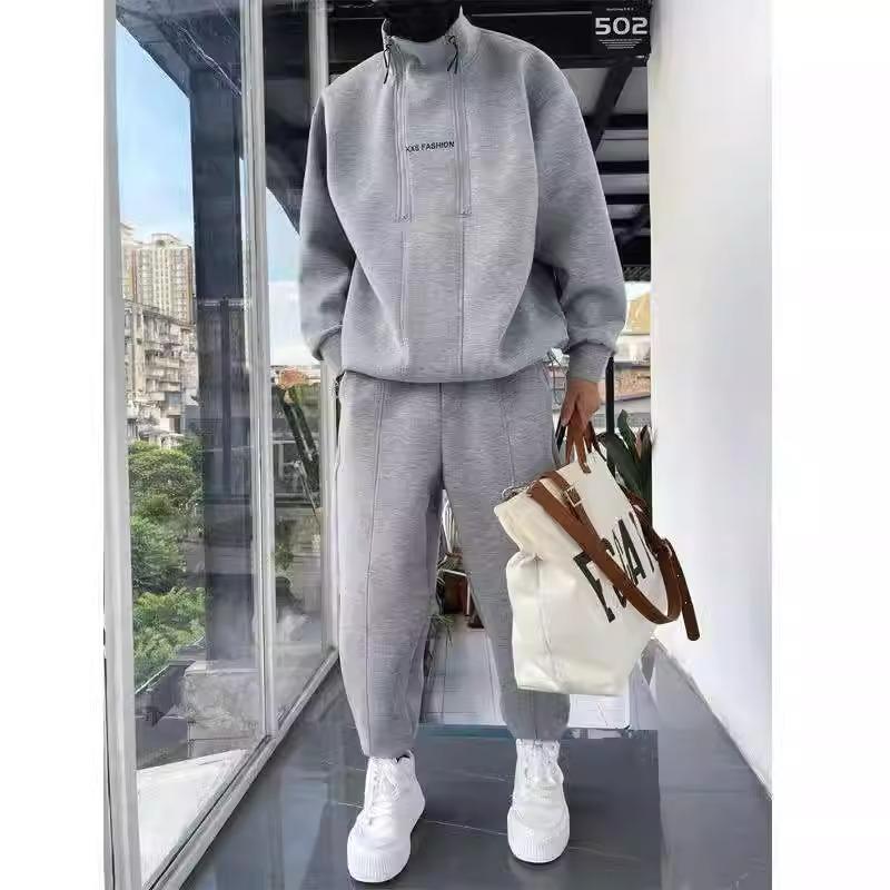 Men's Sportswear Suit Jacket + Pants 2 Piece Fitness Clothing Suit