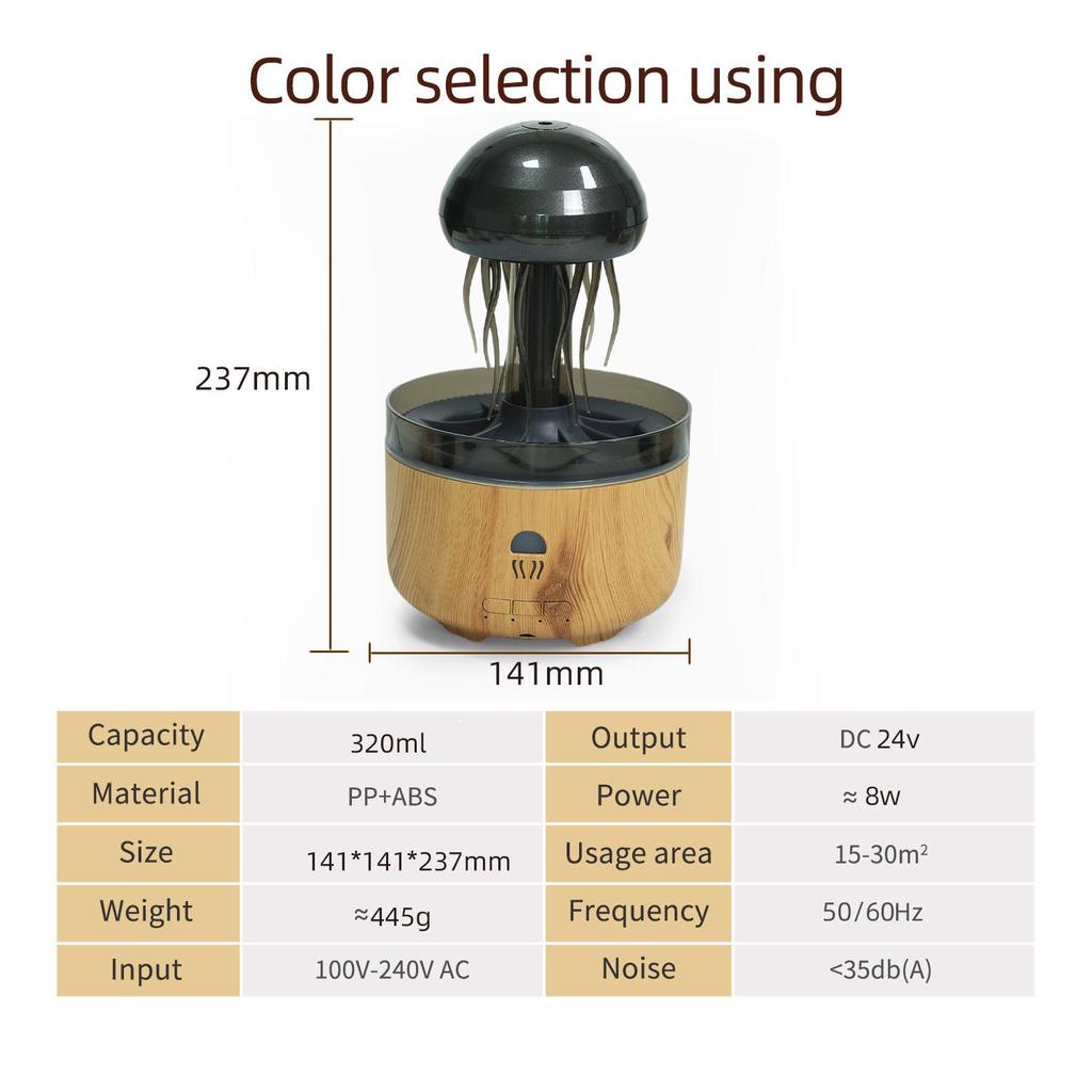 Jellyfish Light Ultrasonic Aroma Diffuser & Humidifier for Office/Bedroom