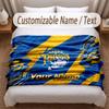 Leeds Rhinos Bedruckte Flanelldecke Benutzerdefinierter Name Text Weiche Warme Decke für Schlafzimmer Feiertagsgeschenk