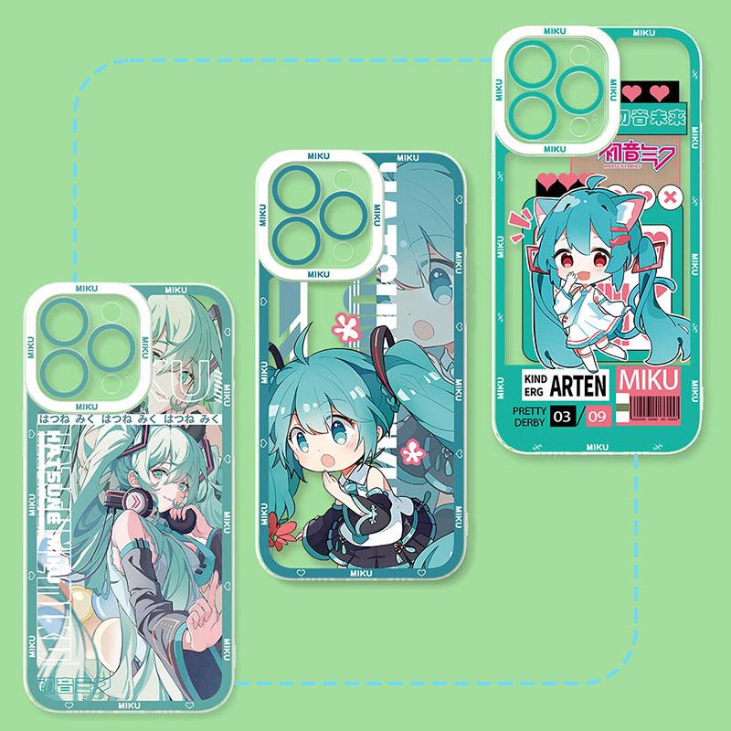 Roztomilý H-Hatsunes Kawaii M-Miku Pouzdro na telefon Pro iPhone 17 Air 15 14 13 12 11 Pro Max 16 15 14 Plus Nárazuvzdorný Měkký Silikonový Kryt