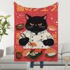 Japanese Sushi Izakaya Blanket Throw Super Cosy Plush Living Room Sofa Couch Childish Birthday Gifts