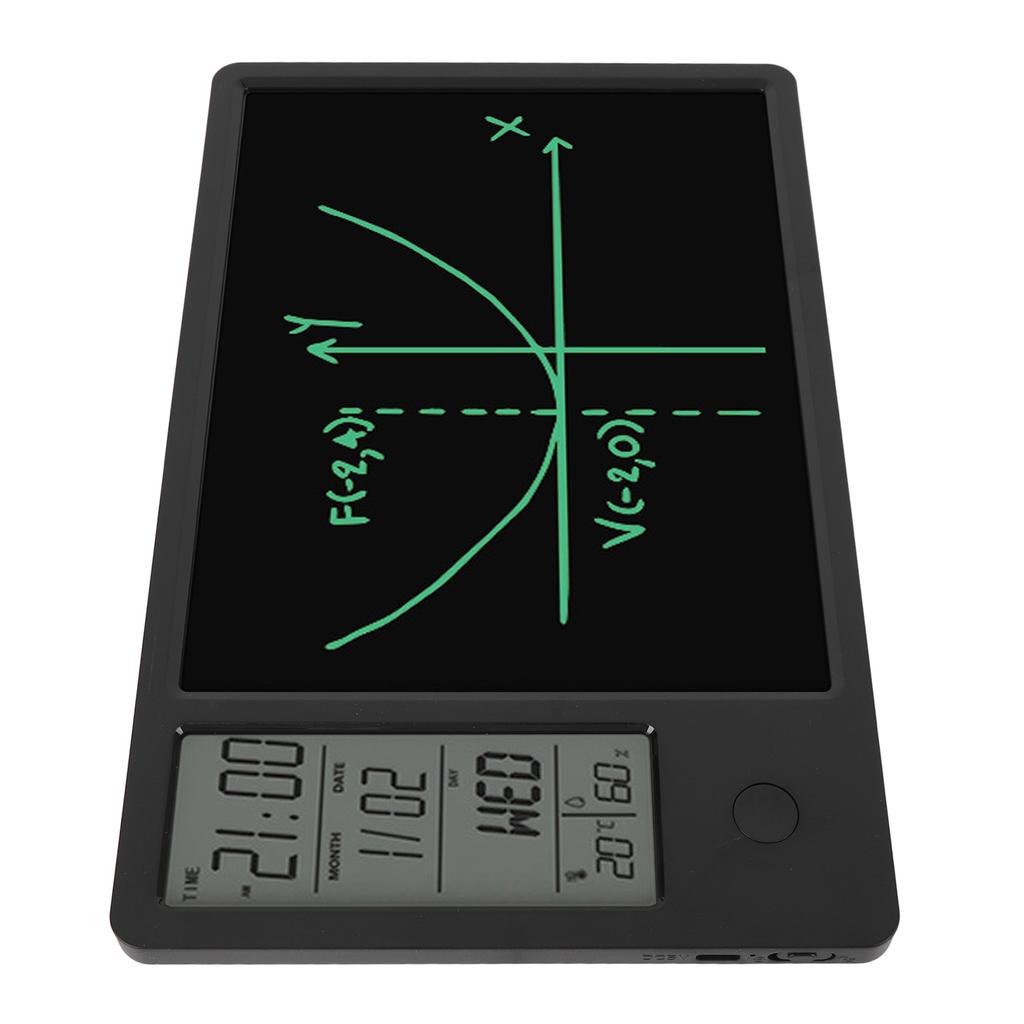 Electronic Desktop Calendar with Erasable LCD Writing Tablet Digital Clock Date Display Desktop Calendar for Home Office