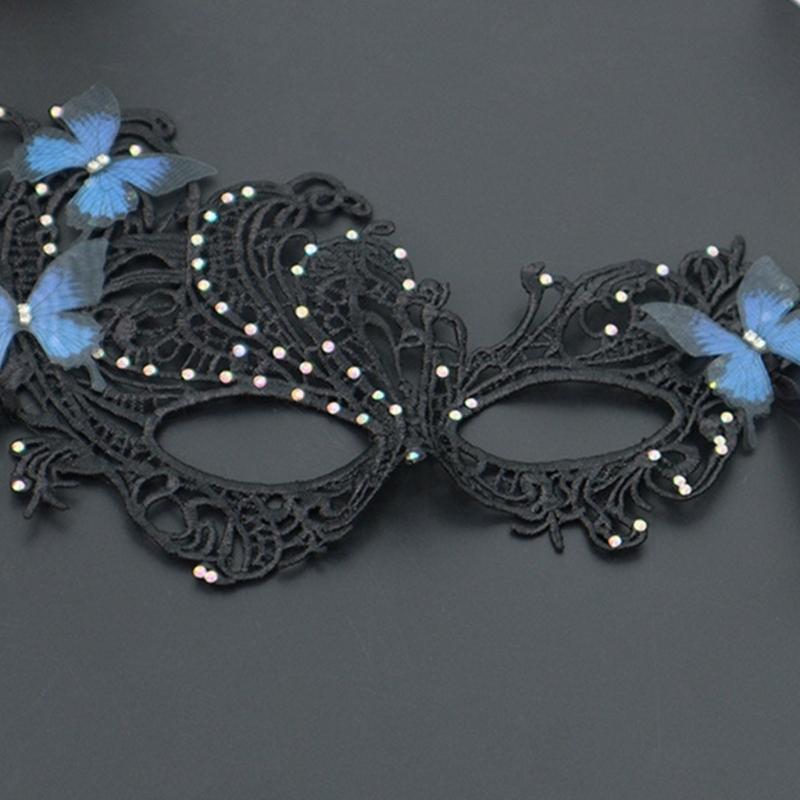 Half Face Lace Mask Masquerades Mask Eye Mask With Gradient Design Perfect For Halloweens And Cosplays