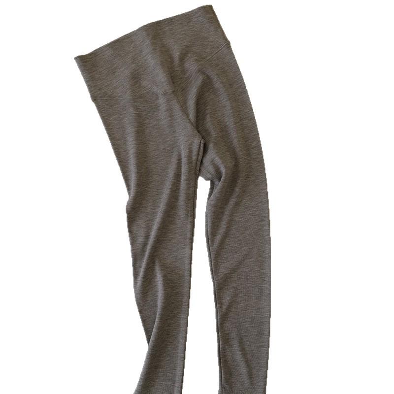 Fleece-Lined Mulberry Silk Tofu High-Waist Women's Warm Seamless Pants for Autumn/Winter