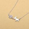 European S925 Silver Snowflake Reindeer Necklace for Women - Light and Lovely Versatile Jewelry
