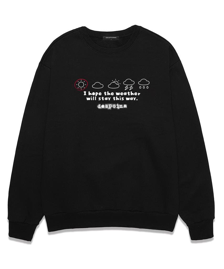 Ujeu Weather Emoticon Sweatshirt (Dls010) Black