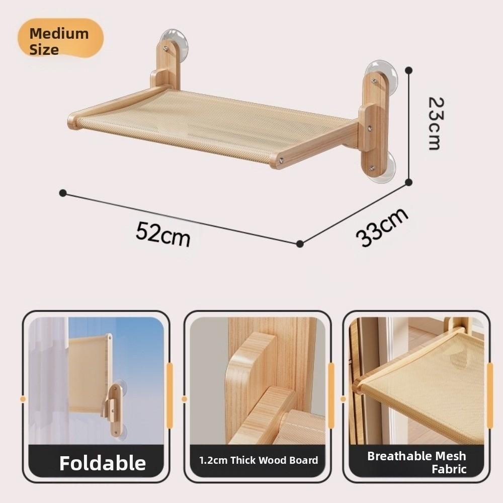 Hanging Wall Cat Hammock Foldable Climbing Frame Durable Window Bed  Kitten Nest