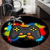 Energetic Gaming Controller round carpet Chair cushion Round Entryway Rug, Soft Round Rugs for Living Room, Bedroom, Circle Carpet decor gifts
