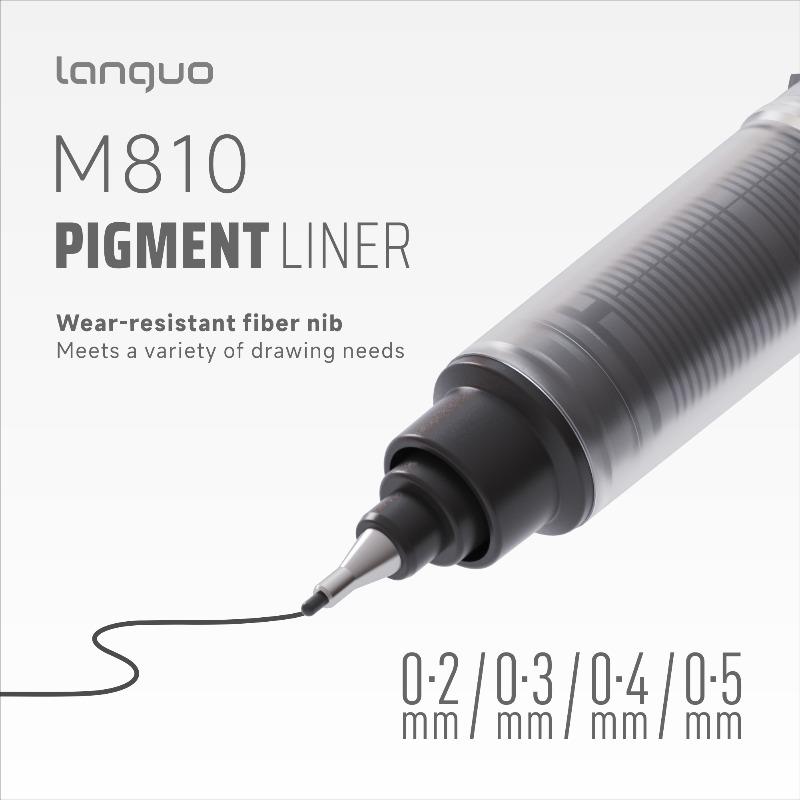 LANGUO 0,2/0,5 mm Strichstärke Pigment Liner Gel-Stifte Wischfest Wasserfest Fineliner Stifte Schreibwaren Schul- und Bürobedarf