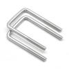 M6 M8 M10 304 Stainless Steel Right Angle U-Shaped Square Clamp U-Shaped Screw U Bolt Fixing Clamp Bolt Pipe Clamps L:50-200mm