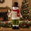 Extendable Legs Christmas Snowman Ornament Space-Saving Retractable Standing Doll  Home Decor