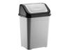 Plastic Trash Can Classic 35L With Lid Grey