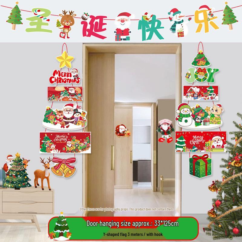 Santa Claus Window and Door Hanging Ornaments - Christmas Decoration