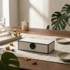 Jewelry Box with Hinged Lid Small Wooden Box with Hinged Lid Tabletop Organizer Decorative Modern for Vanity, Dresser