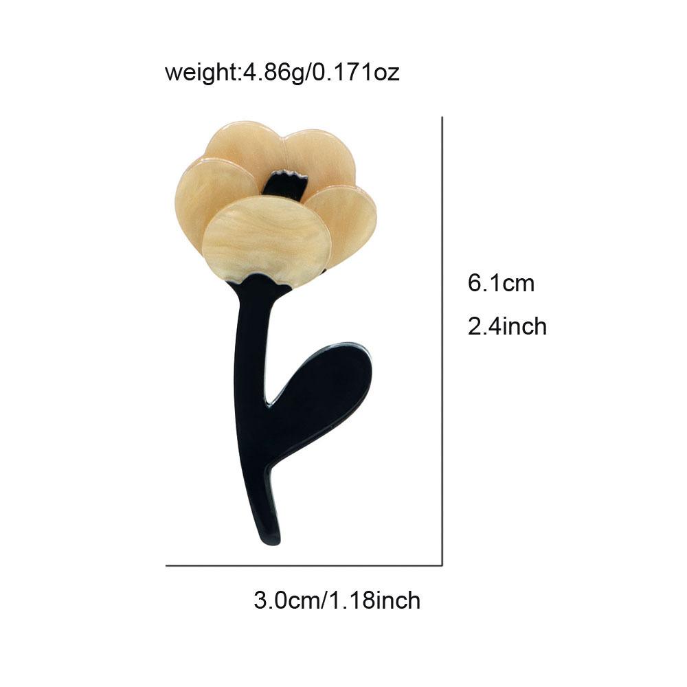 Handmade splicing acrylic sheet simple small flower brooch