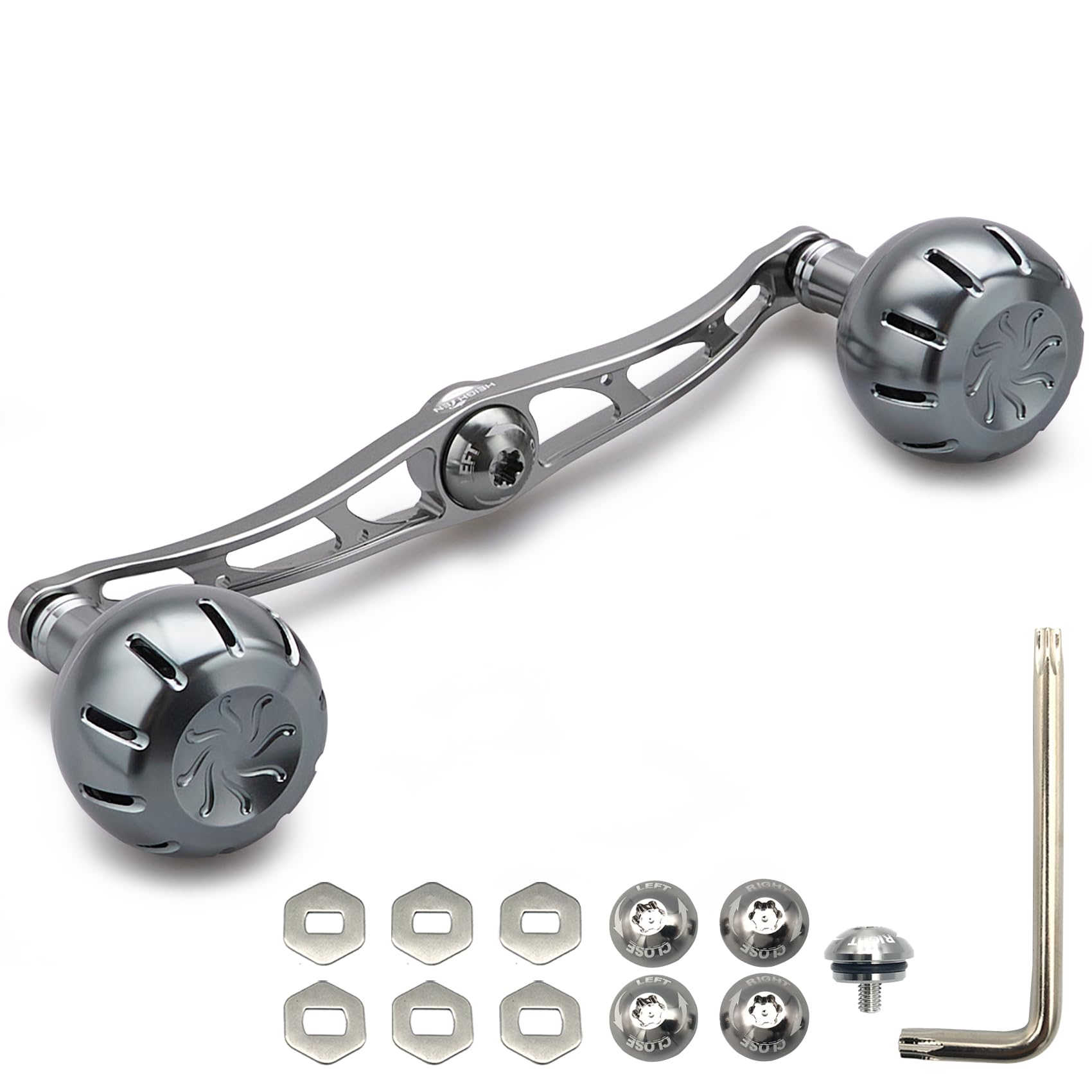 

Рукоятка катушки HEIGHTEN 130 мм с ручкой 35 мм, совместима с мультипликаторными катушками Shimano, Daiwa и Abu Garcia, серия Chrysant (Бронзовый) (738)