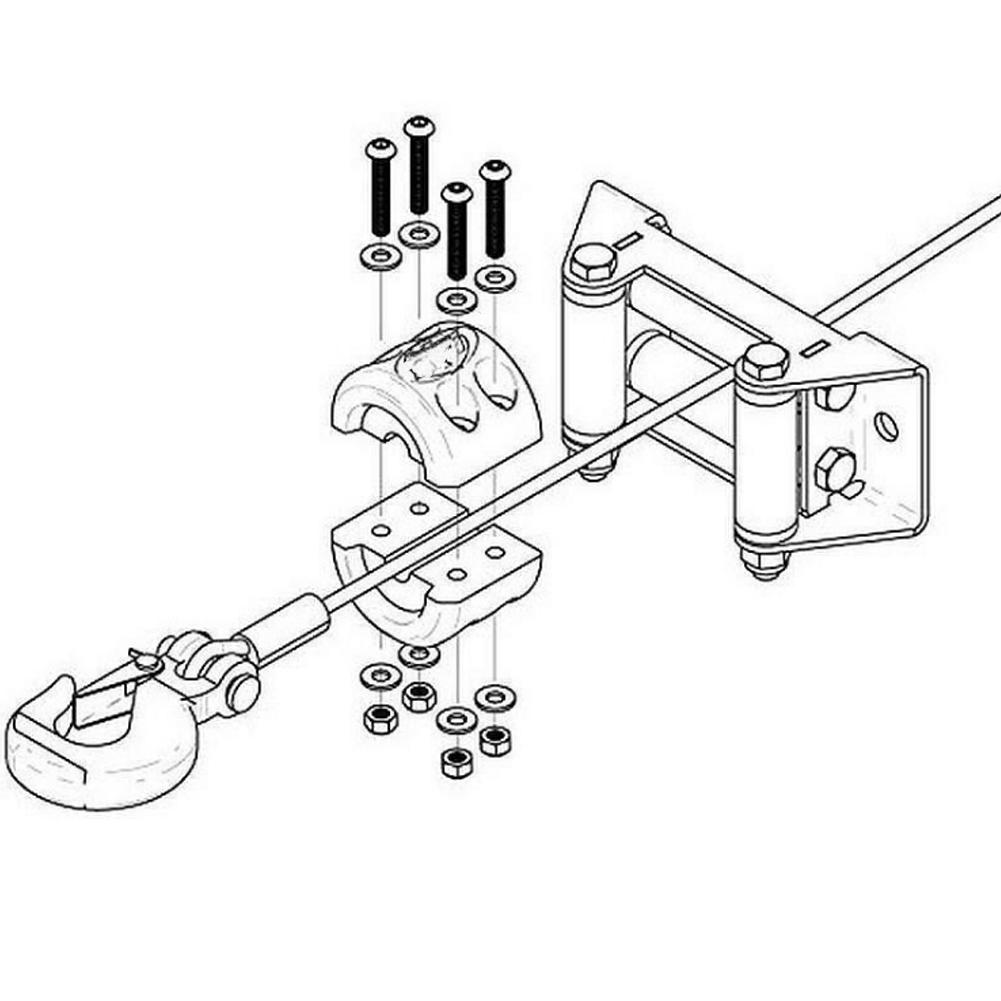 Winch Split Cable Hook Stop Stopper Rubber Cushion Kit for ATV UTV