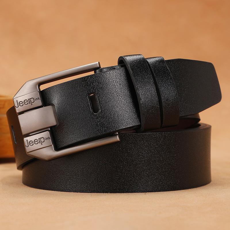 Men's PU Vintage Pin Buckle Leather Belt - Casual & Business Versatile Accessory for Jeans