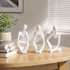 Abstrakt Harts Tänkare Figurset om 3 - Modern Skulpturdekor för Hemkontoret