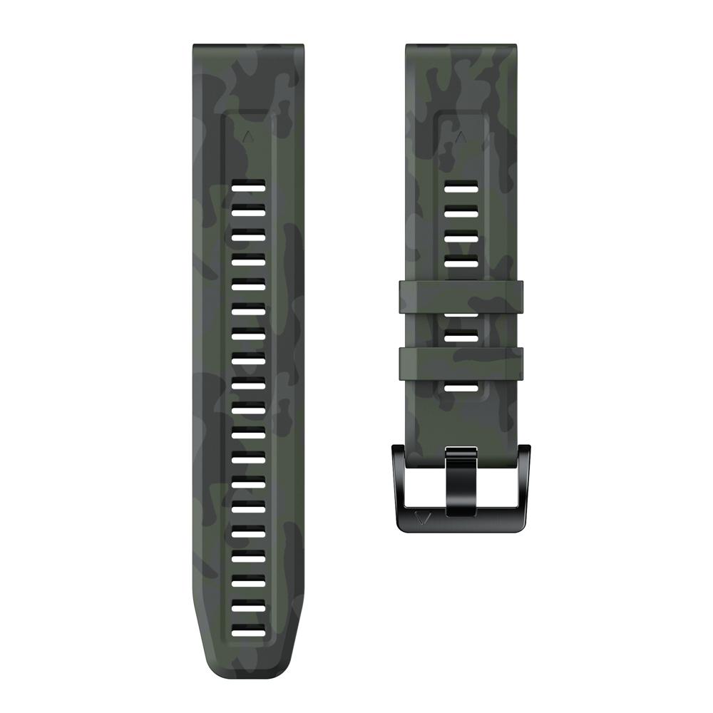 22/26mm Camouflage Silikon Uhrenarmband für Garmin Fenix 8 Pro E 8 7X 7/Instinct 2x/Tactix 8 7X/Forerunner 970 965 Uhrenarmbänder