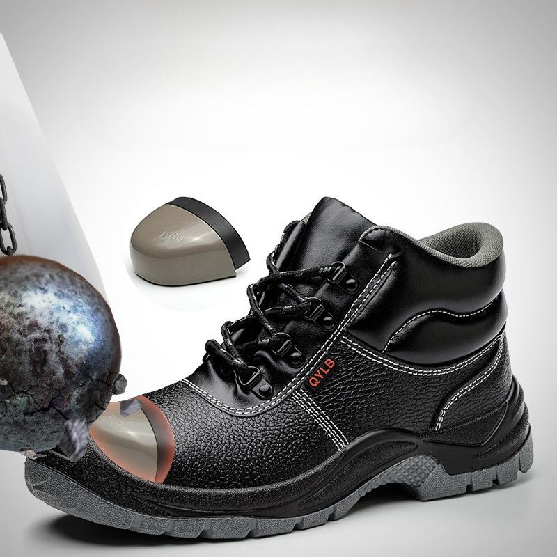 Men New Work SneakersWaterproof Boots Breathable Lightweight Steel Toe Safety Shoes Anti-Puncture Indestructible Shoes