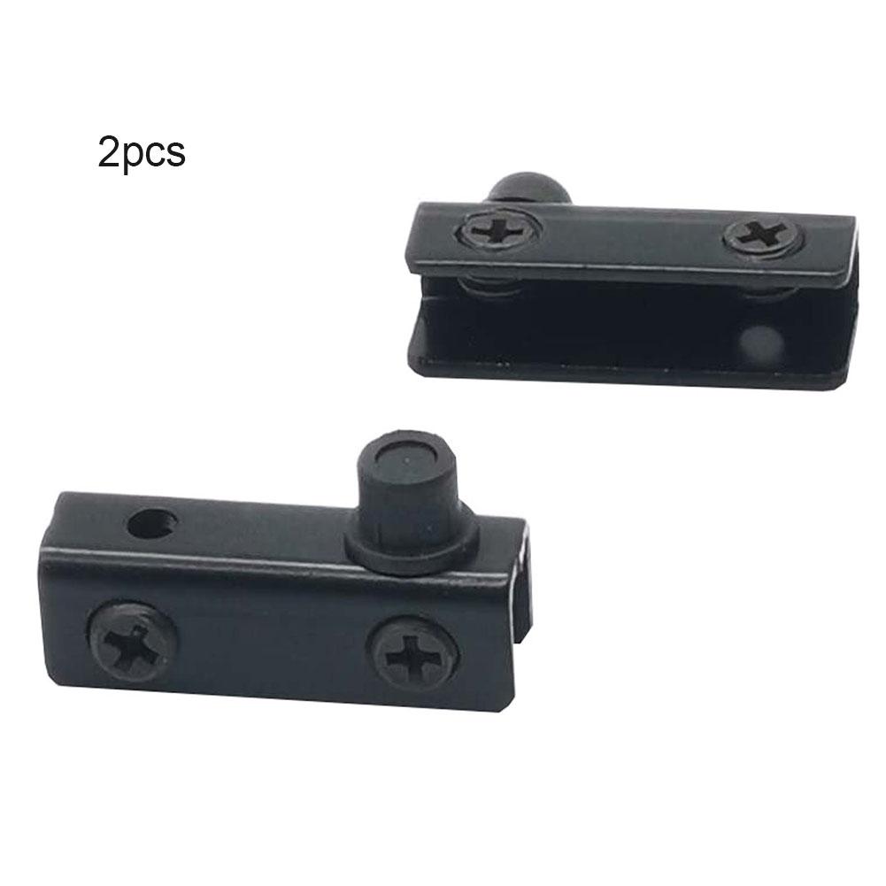 Hardware Cabinet Door Clips 40X13mm Anti-corrosion Black Bundled Chrome Glass Clip Home Improvement Cabinet Catches