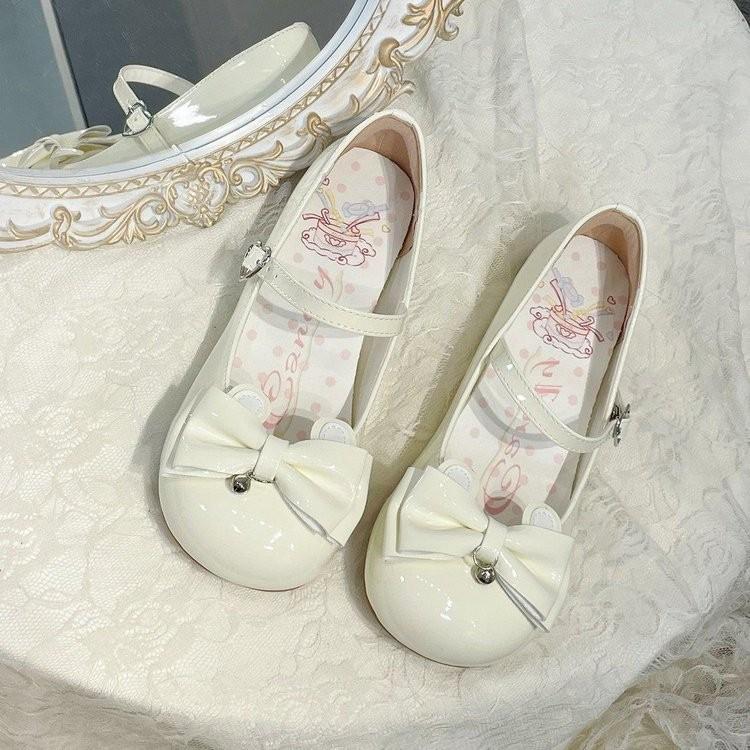 

Lolita Doll Shoes With Glittering Details For Casual Spring Teens And Adults 35 белый